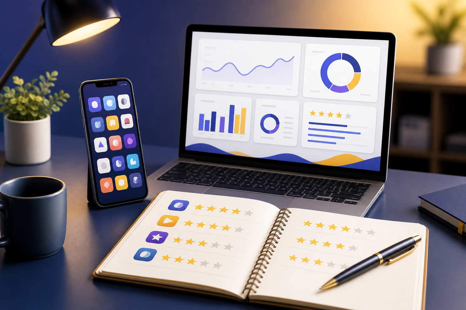Product-themed illustration for Write App Reviews